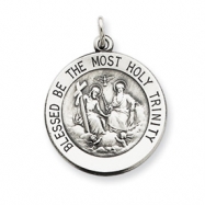 Picture of Sterling Silver Antiqued Holy Trinity Medal