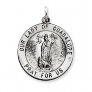 Picture of Sterling Silver Antiqued Our Lady of Guadalupe Medal
