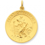Picture of 24k Gold-plated Sterling Silver St. Christopher Medal