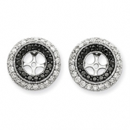 Picture of 14k White Gold Black & White Diamond Earring Jackets