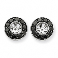 Picture of 14k White Gold Black Diamond Earring Jackets