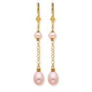 Picture of 14K Natural Color Cultured Pearl Leverback Earrings