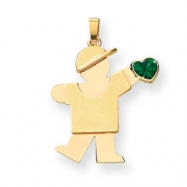 Picture of 14k Boy with CZ May Birthstone Charm