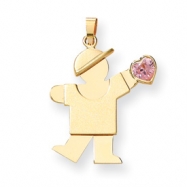 Picture of 14k Boy with CZ October Birthstone Charm