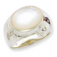 Picture of Sterling Silver Oval Mother of Pearl Ring