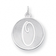 Picture of Sterling Silver Brocaded Initial O Charm