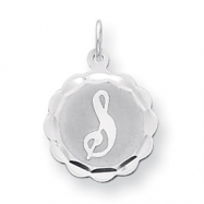 Picture of Sterling Silver Brocaded Initial S Charm