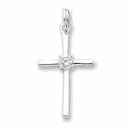 Picture of Sterling Silver CZ Cross Charm