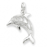 Picture of Sterling Silver Filigree Dolphin Charm