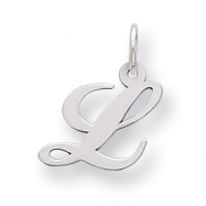 Picture of Sterling Silver Small Fancy Script Initial L Charm