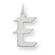 Picture of Sterling Silver Medium Artisian Block Initial E Charm