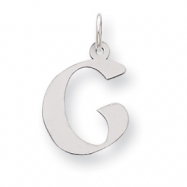 Picture of Sterling Silver Medium Artisian Block Initial G Charm