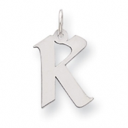 Picture of Sterling Silver Medium Artisian Block Initial K Charm