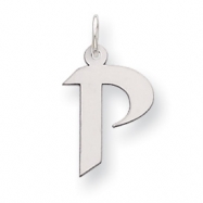 Picture of Sterling Silver Medium Artisian Block Initial P Charm