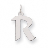 Picture of Sterling Silver Medium Artisian Block Initial R Charm