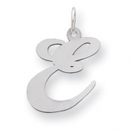 Picture of Sterling Silver Large Fancy Script Initial E Charm
