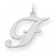 Picture of Sterling Silver Large Fancy Script Initial F Charm
