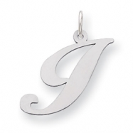 Picture of Sterling Silver Large Fancy Script Initial I Charm