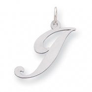 Picture of Sterling Silver Large Fancy Script Initial J Charm