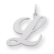 Picture of Sterling Silver Large Fancy Script Initial L Charm