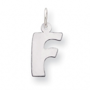 Picture of Sterling Silver Bubble Block Initial F Charm