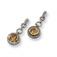 Picture of Sterling Silver/Gold-plated Citrine Post Earrings