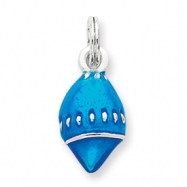 Picture of Sterling Silver Enameled Blue Shell Charm