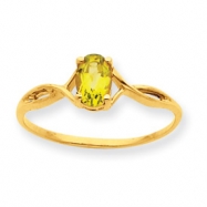 Picture of 10k Polished Geniune Peridot Birthstone Ring