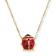 Picture of 14k  Enameled Ladybug Necklace