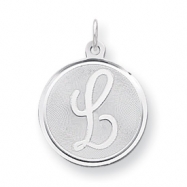 Picture of Sterling Silver Brocaded Initial L