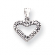 Picture of 18in Rhodium-plated CZ Heart Necklace chain