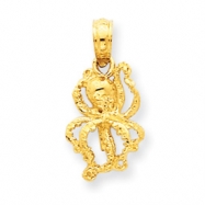 Picture of 14k 2-D Textured Octopus Pendant