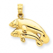 Picture of 14k Double Manatee Pendant