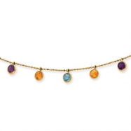 Picture of 14K Multi-color Gemstone Necklace chain