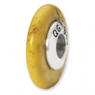 Picture of Sterling Silver Reflections Yellow Maganasite Stone Bead