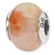 Picture of Sterling Silver Reflections Pink Cracked Agate Stone Bead