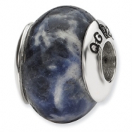 Picture of Sterling Silver Reflections Sodalite Stone Bead