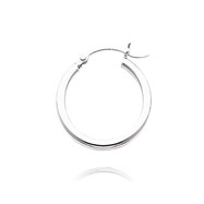 Picture of 14K White Gold 2x20mm Classic Hoops