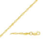 Picture of 14K Gold 2.0mm Singapore Anklet 10"