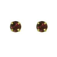 Picture of 14K Yellow Gold Garnet Studs