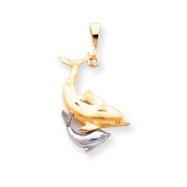 Picture of 10k Two-tone Dolphin Charm