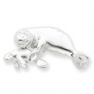 Picture of Sterling Silver Manatee with Baby Charm