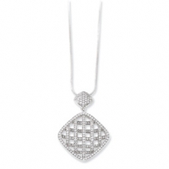Picture of Sterling Silver & CZ Fancy Polished Necklace chain