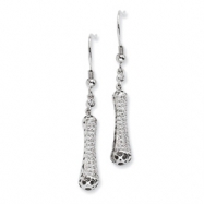 Picture of Sterling Silver & CZ Fancy Dangle Earrings