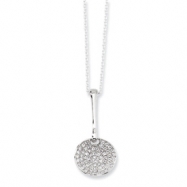 Picture of Sterling Silver & CZ Polished Circle Necklace chain