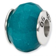 Picture of Sterling Silver Reflections Light Blue Quartz Stone Bead