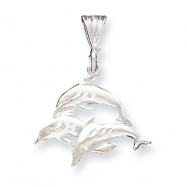 Picture of Sterling Silver Trio of Dolphins Pendant