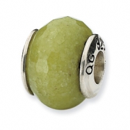 Picture of Sterling Silver Reflections Apple Green Quartz Stone Bead