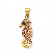 Picture of 14k Sparkle Enameled Seahorse Pendant