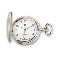Picture of Charles Hubert Chrome Finish Brass Basketweave Pocket Watch